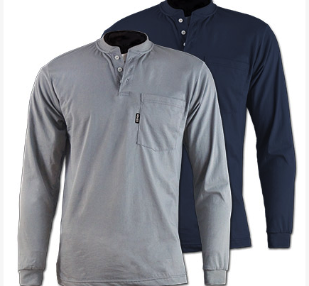 100% COTTON FR HENLEY SHIRT